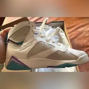 Jordan Cream and Purple Sneakers